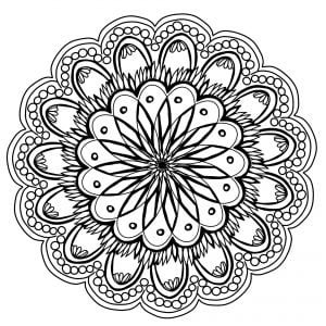 mandala para colorear florar
