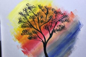 Consejos para combinar pintura acrílica y témpera en un cuadro