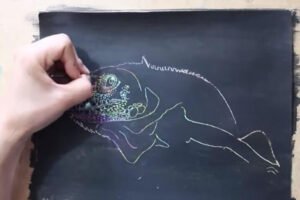 Cómo hacer dibujos mágicos con esgrafiado utilizando ceras